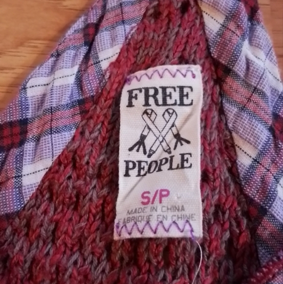 Free People Plaid Trim Knit Tank - Picture 3 of 10